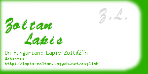 zoltan lapis business card